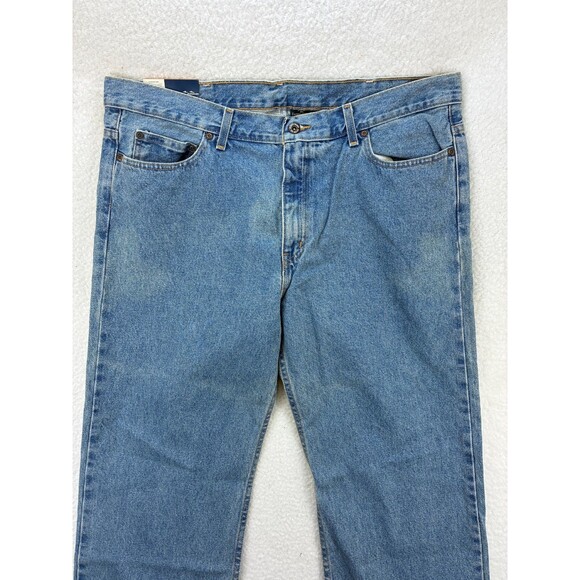 Faded Glory Original Fit Straight Jeans Men's Size 38X30 Blue Dark Wash 5-Pocket - Picture 2 of 10